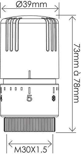 Tête thermostatique à dilatation de cire M30x1,5 - Somatherm